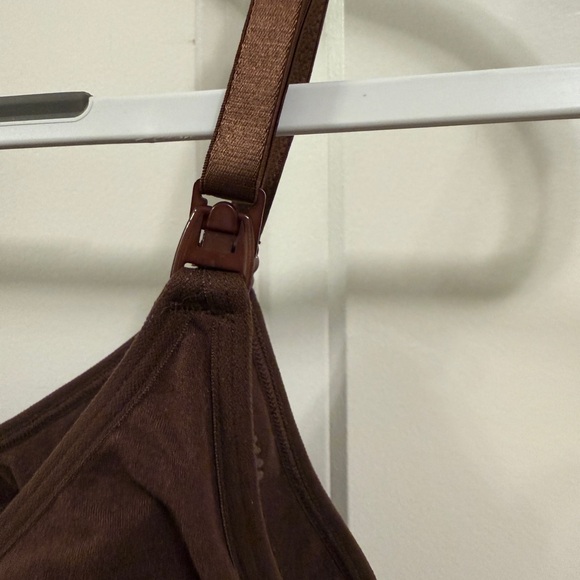 SKIMS Nursing Brown Ruched Bralette size L/XL NWOT - Picture 2 of 5